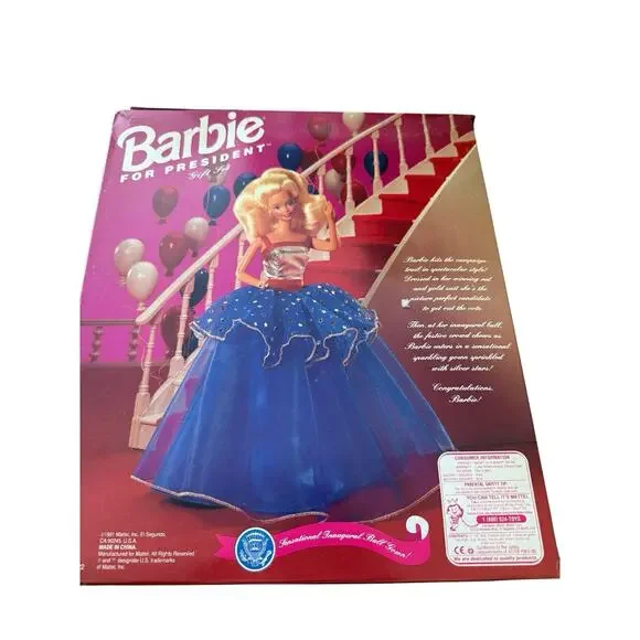 Vintage 1991 Barbie For President Doll Toys R Us Limited Edition *Damaged box* - Picture 4 of 9